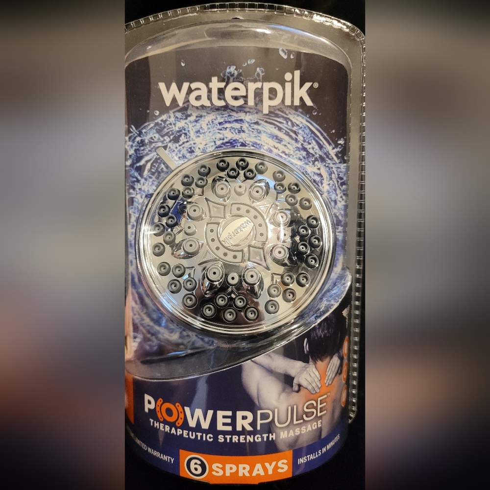 Waterpik PowerPulse Massage 6-Spray Showerhead, Chrome